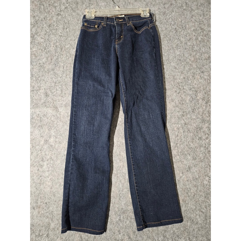 Levis Womens Perfectly Slimming 512 Straight Leg Dark Wash Size 4 S/C Jeans